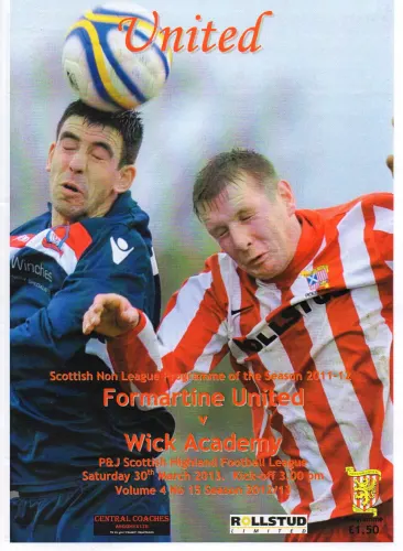 Programme: Wick Academy, 30 Mar 2013