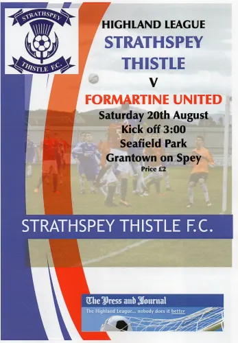 Programme: Strathspey Thistle, 20 Aug 2016