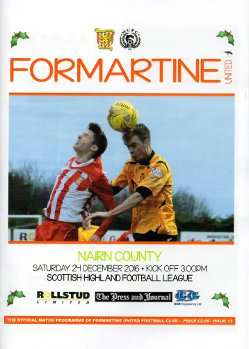 Programme: Nairn County, 24 Dec 2016