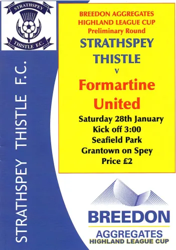 Programme: Strathspey Thistle, 4 Feb 2017