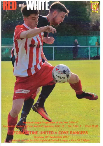Programme: Cove Rangers, 30 Sep 2017