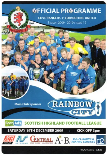 Programme: Cove Rangers, 19 Dec 2009