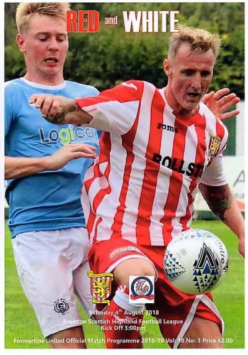 Programme: Turriff United, 4 Aug 2018