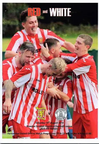 Programme: Wick Academy, 18 Aug 2018