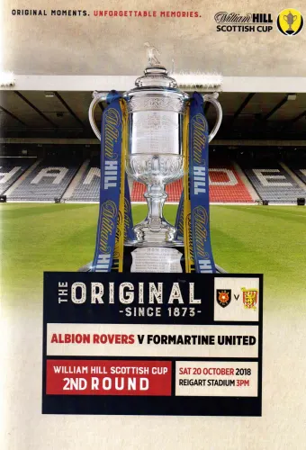 Programme: Albion Rovers, 20 Oct 2018
