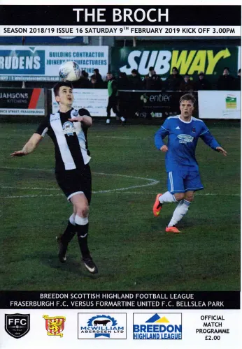 Programme: Fraserburgh, 9 Feb 2019