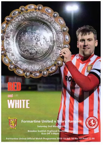 Programme: Brora Rangers, 2 Mar 2019