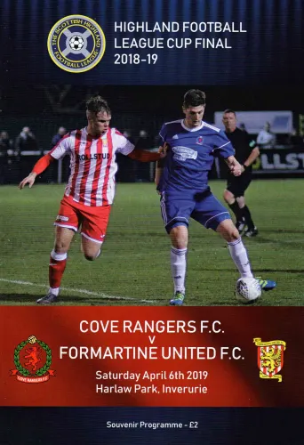 Programme: Cove Rangers, 6 Apr 2019
