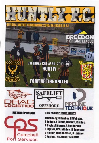 Programme: Huntly, 13 Apr 2019
