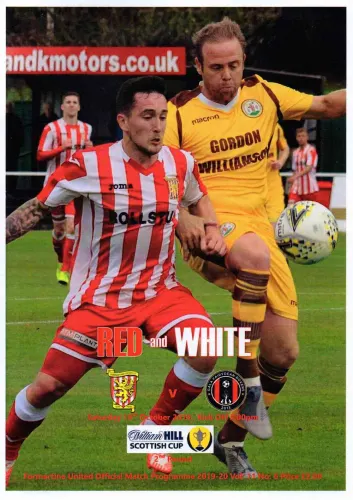 Programme: Gala Fairydean Rovers, 19 Oct 2019