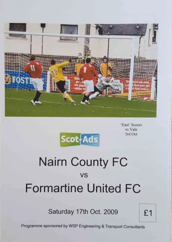 Programme: Nairn County, 17 Oct 2009