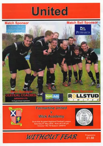 Programme: Wick Academy, 8 May 2010